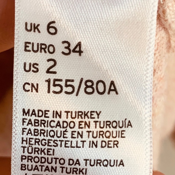 TOPSHOP Lace Trim Blush Speckled V-Neck Sweater - Picture 7 of 12